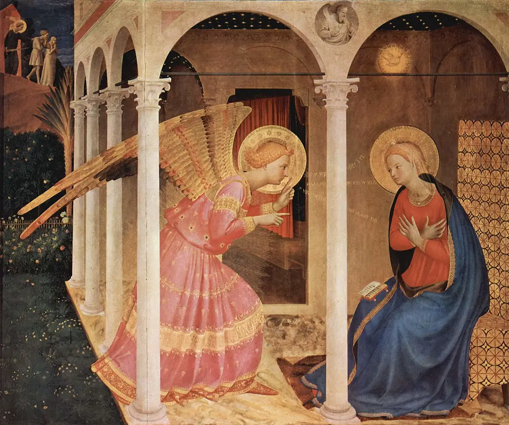 Annunciation of Cortona in Detail Fra Angelico